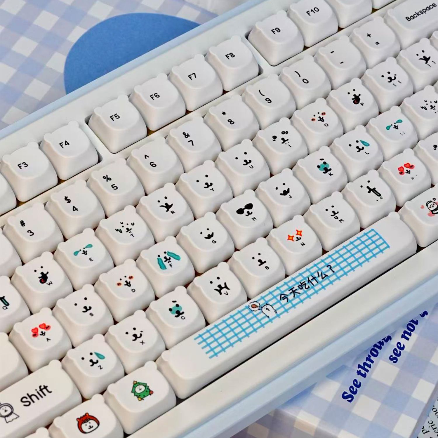 Keycap PBT Beruang Kartun Lucu - Gaming Accessories Kawaii ulasan dan harga