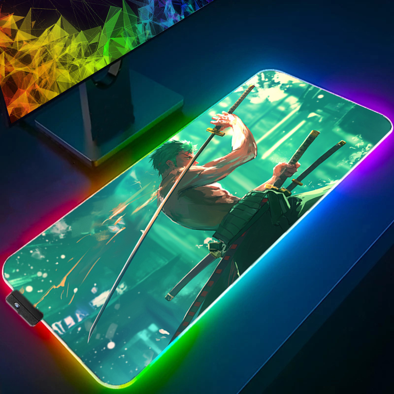 ONE PIECE Zoro Mouse Pad RGB A - Gaming Accessories For Desk ulasan dan harga