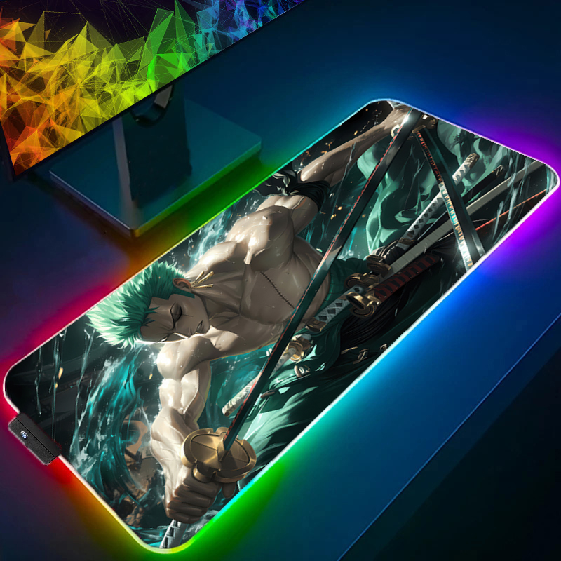 ONE PIECE Zoro Mouse Pad RGB A - Gaming Accessories For Desk ulasan dan harga