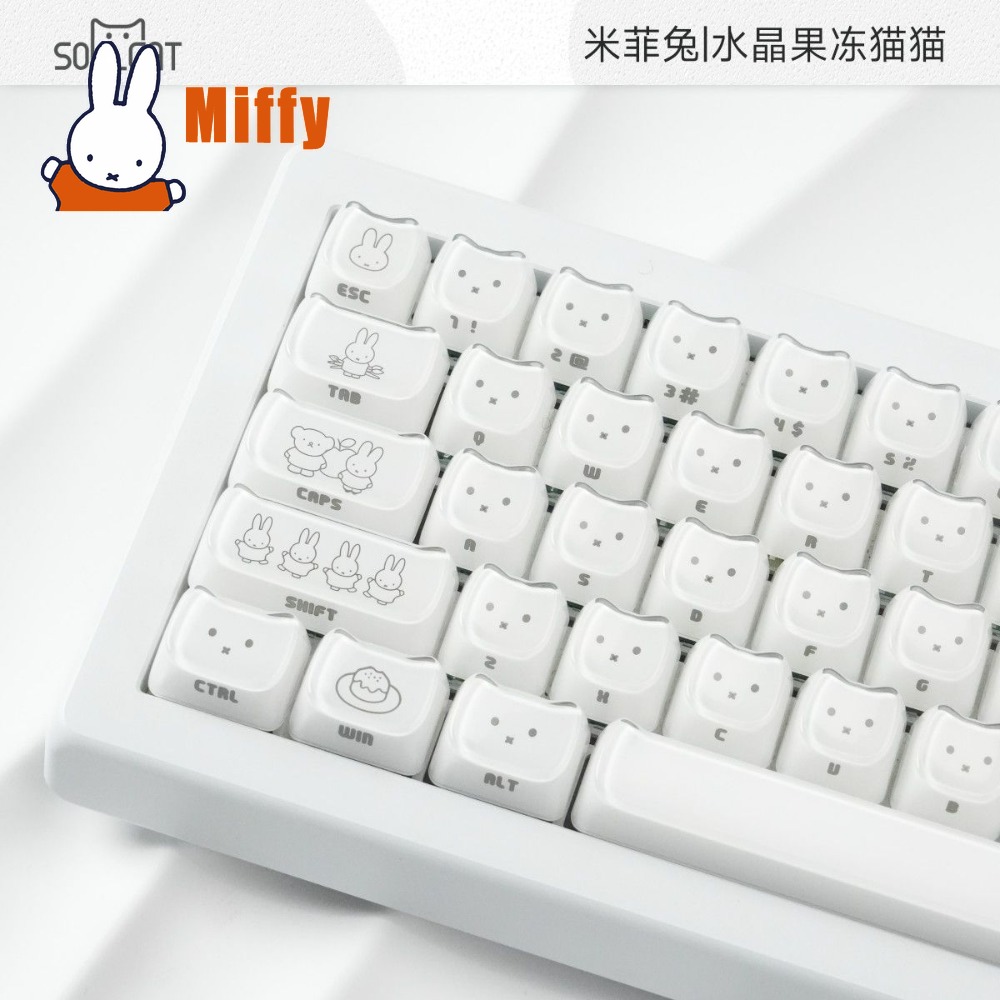 Kawaii Miffy Keycaps Kelinci L - Gaming Accessories Kawaii ulasan dan harga